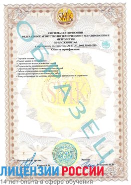 Образец сертификата соответствия (приложение) Лиски Сертификат ISO 14001